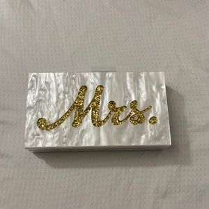 “Mrs.” Clutch/shoulder bag